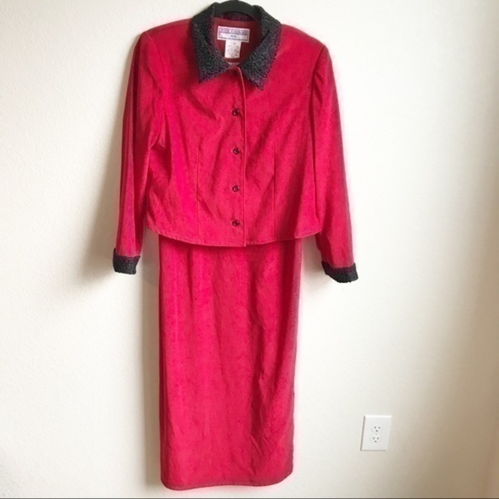 Jessica Howard Red Dress Jacket Set, 10P